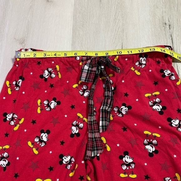 Disney Mickey Mouse Drawstring Pajama Loung Pants, Red With Mickey/Stars, Size M - Picture 7 of 7